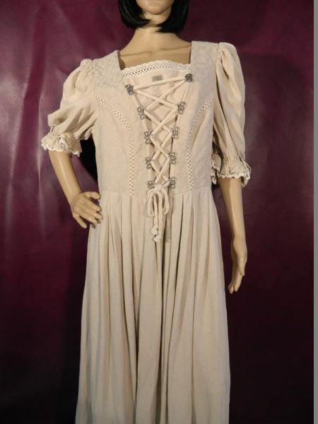 Kleid Dirndl Beige Landhausstil Gr. 46