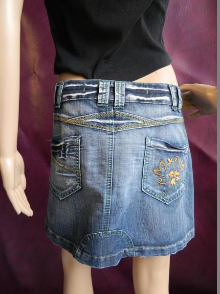 Rodi Denims Jeansrock Blau Vintage-Look, Gr. L