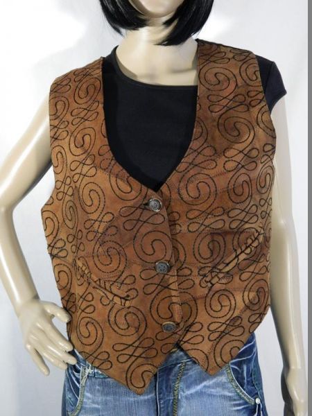 Lederweste Braun, Gr. M