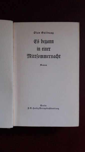 Olav, Gullvaag, Es begann in einer Mittsommernacht