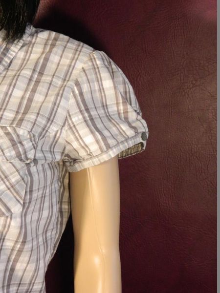 Flame Bluse Grau Kariert Gr. XL (42)