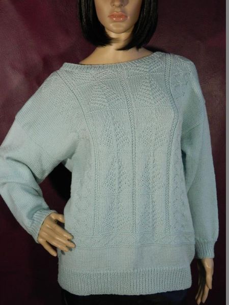 Strickpullover Türkis Gr. 44/46