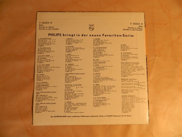 LP von Weber, Ouvertüren