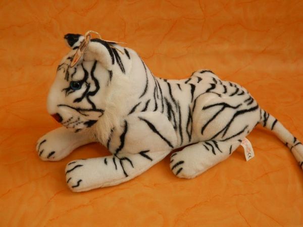 Stofftier Tiger weiß