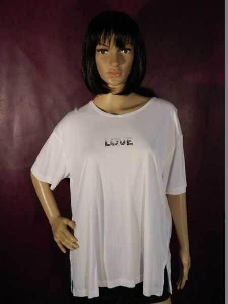 Sweatshirt Weiß mit "LOVE"-Aufschrift Gr. XL