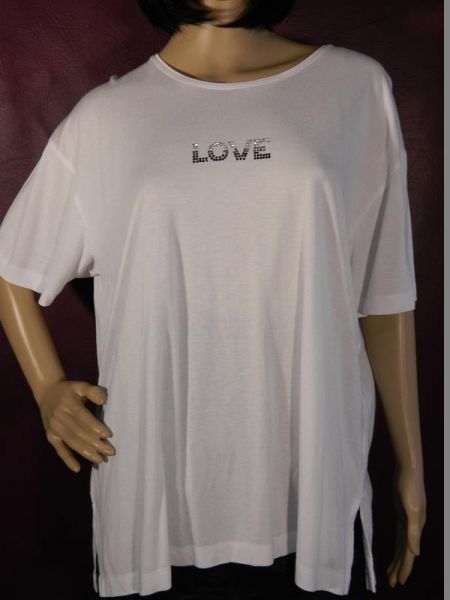 Sweatshirt Weiß mit "LOVE"-Aufschrift Gr. XL