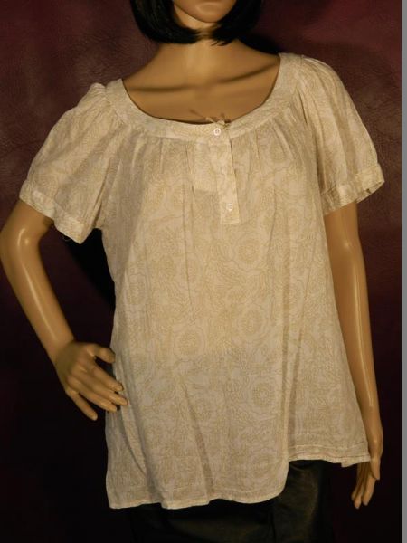 Gina Benotti Shirt Weiß/Braun Gr. XXL