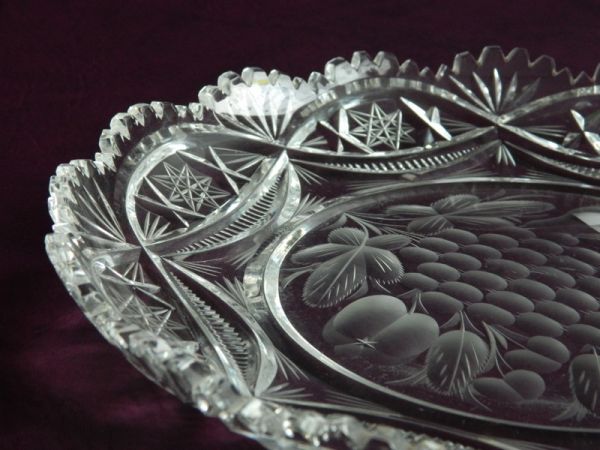 Gebäckteller, Bleikristall