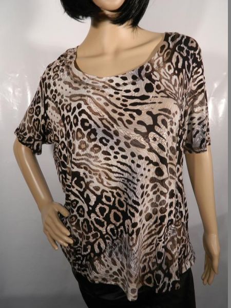 C&A Sweatshirt Leo-Print Braun Gr. L