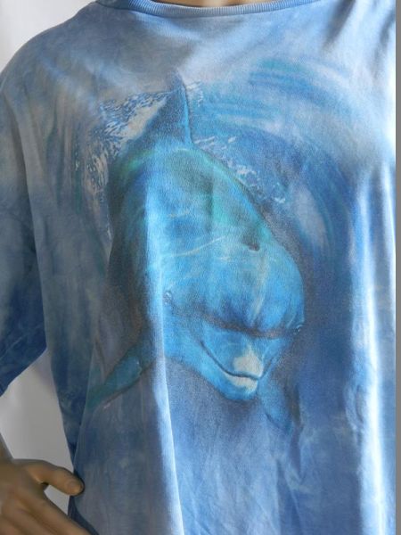 Harlequin T-Shirt Blau mit Delfin Gr. XXL