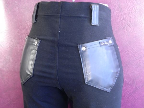 Kunstleder-Hose, Stoff-Mix Gr. 36