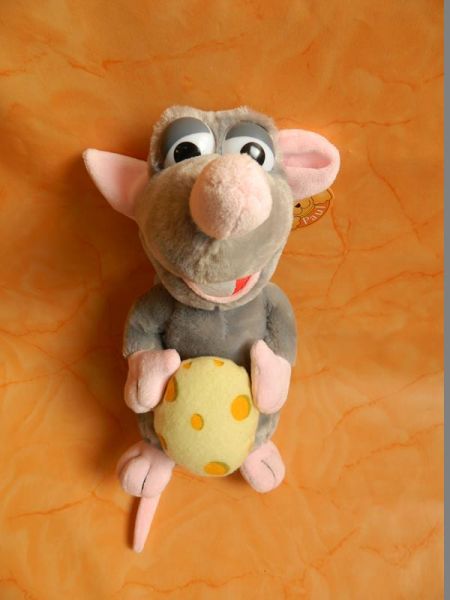 Stofftier Maus mit Käse