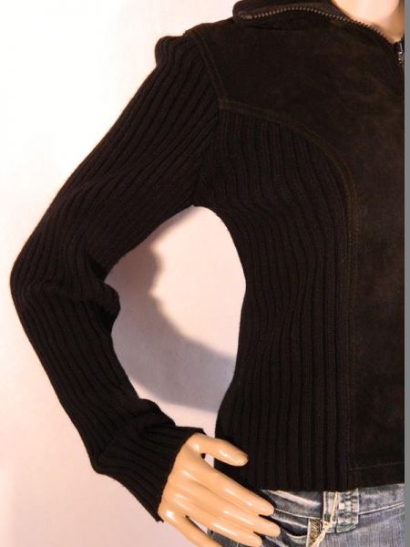 Only Jacke Wildleder Schwarz, Gr. M