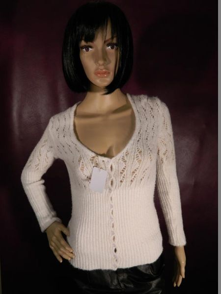 Strickjacke Creme Gr. M