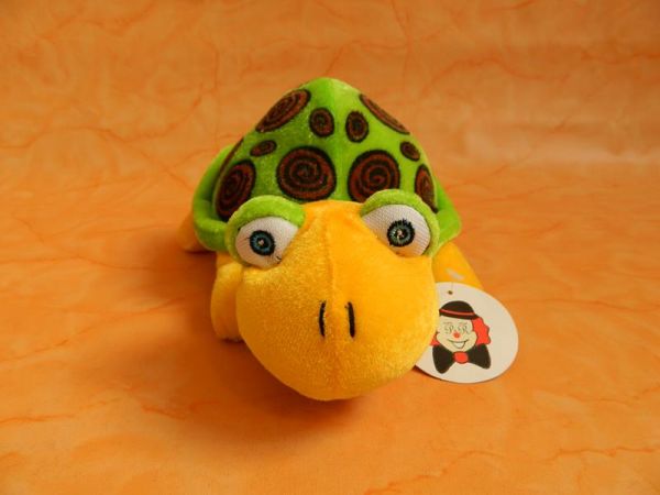Stofftier Schildkröte grün-gelb