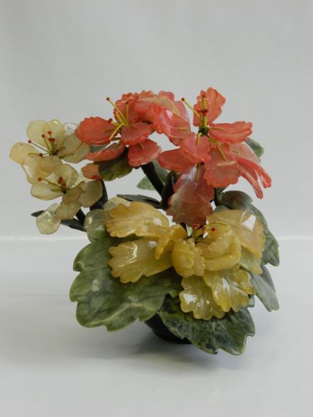 Deko Edelstein-Blumen in Schale