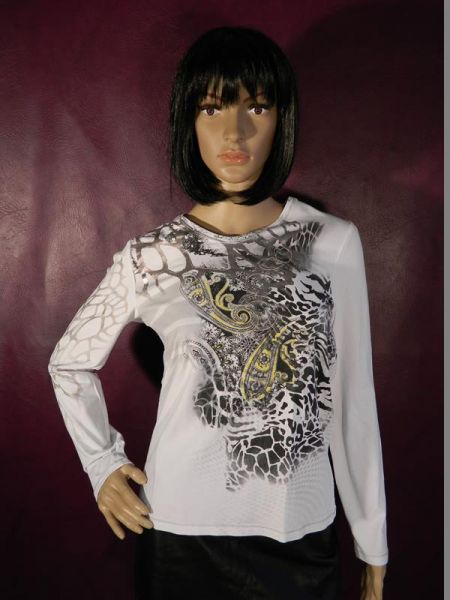 Bonita Sweatshirt Weiß mit Aufdruck Gr. S