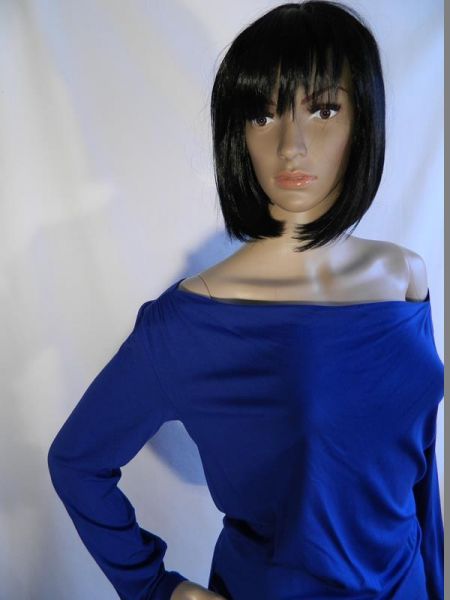 Gina Benotti Shirt, Blau, Schulterfrei, Gr. S (36/38)