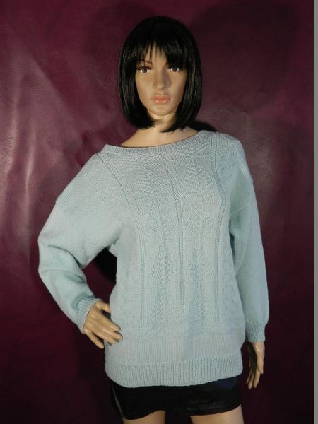 Strickpullover Türkis Gr. 44/46