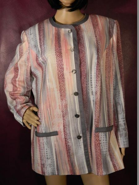 Jacke Rosa Streifen Gr. 48