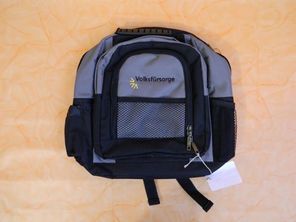 Volksfürsorge Rucksack Schwarz Grau