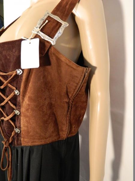 Dirndl/Kleid Braun/Schwarz Landhausstil Gr. 42