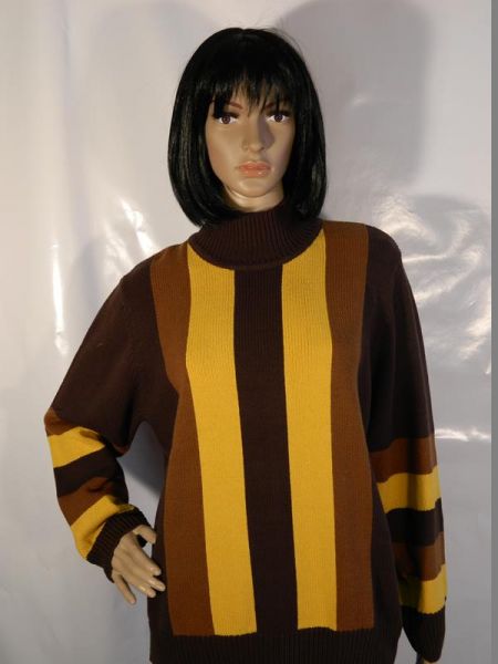 Pullover Gestreift Braun Gr. 44/46