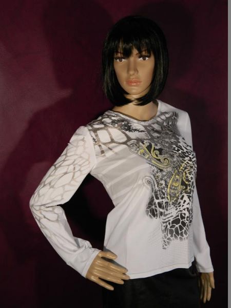 Bonita Sweatshirt Weiß mit Aufdruck Gr. S