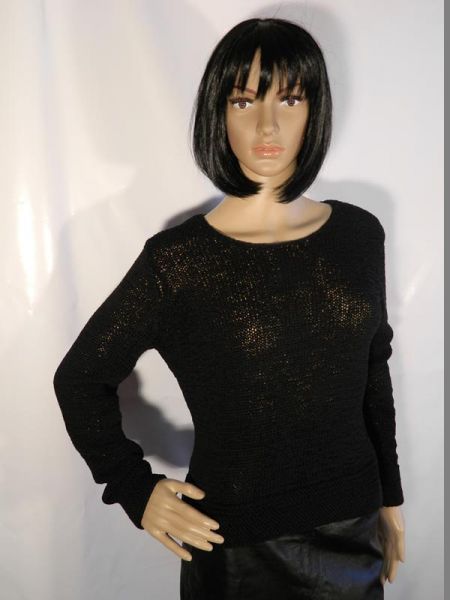 Mexx Netz-Pullover Schwarz Gr. S