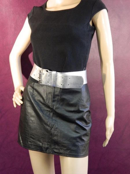 Gürtel, Silber metallic