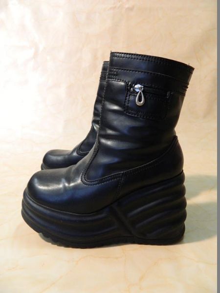 H.S.L.P. Plateau-Stiefel schwarz Gr. 38