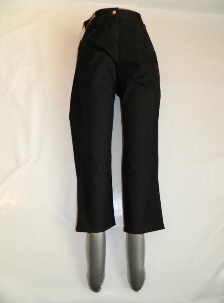 Hose Schwarz Glitzersteinchen Gr. 46K