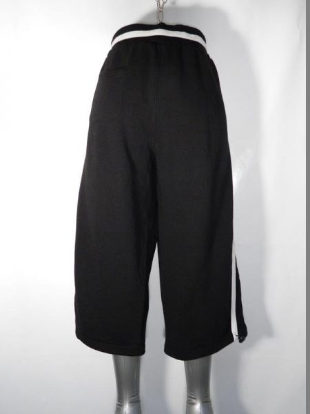 3/4 Sporthose Schwarz mit Weiss Gr. 50/54