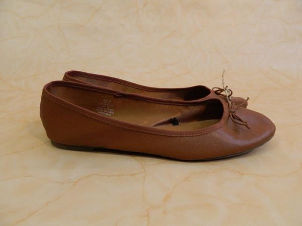 H&M Ballerinas Braun mit Schleife Gr. 41