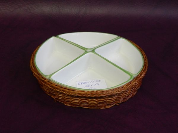 Korb mit 4 Dipp-Schälchen