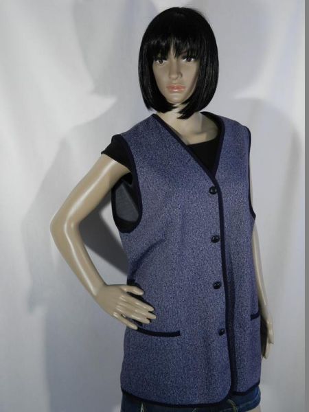 Ca Va Weste Blau Strickmuster Gr.44