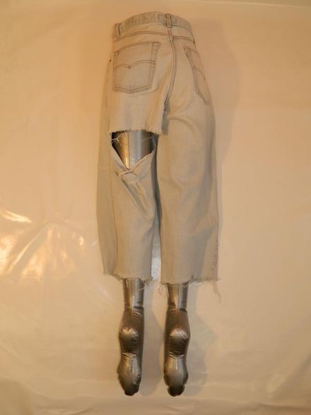 Levi's 3/4 Jeans Hellblau Used-Look Gr. 38/40