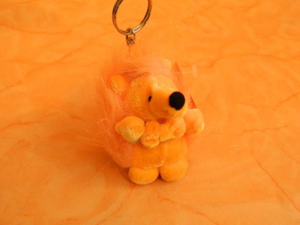 Stoffigel orange Schlüsselanhänger