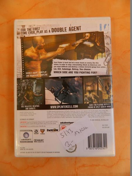 Wii Spiel Tom Clancy's Splinter Cell Double Agents