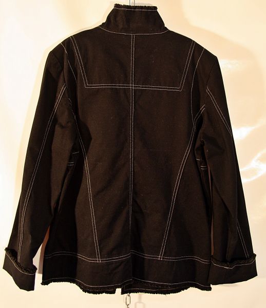 Baumwolljacke in Schwarz Baumwolle Gr.S