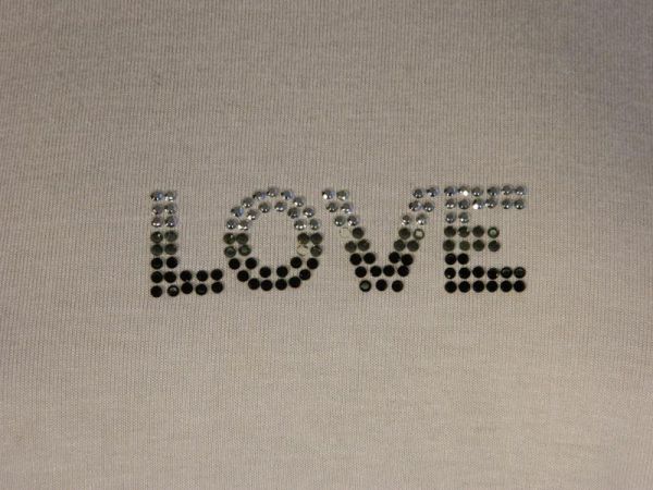 Sweatshirt Weiß mit "LOVE"-Aufschrift Gr. XL