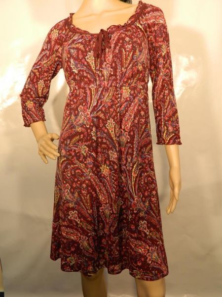 Esprit Kleid Rot mit Muster Gr. S