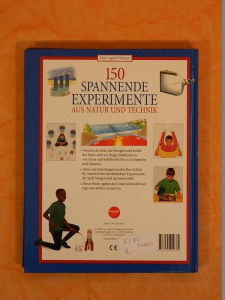 Sachbuch 150 Spannende Experimente aus Natur und Technik