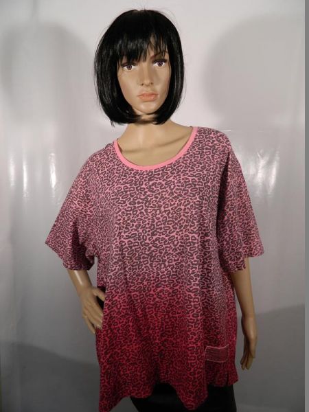 Queensize Sweatshirt Rosa Leo-Print Gr. 54/56 (5XL)
