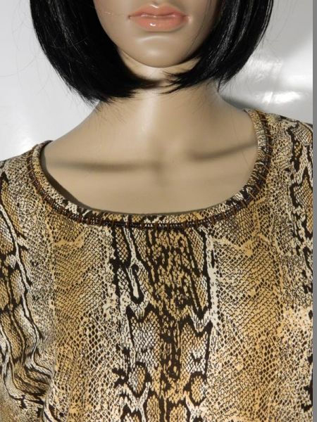 Shirt Schlangenmuster Braun Gr. XXL