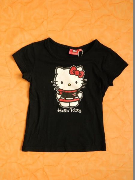 Hello Kitty T-Shirt Schwarz Gr. 140