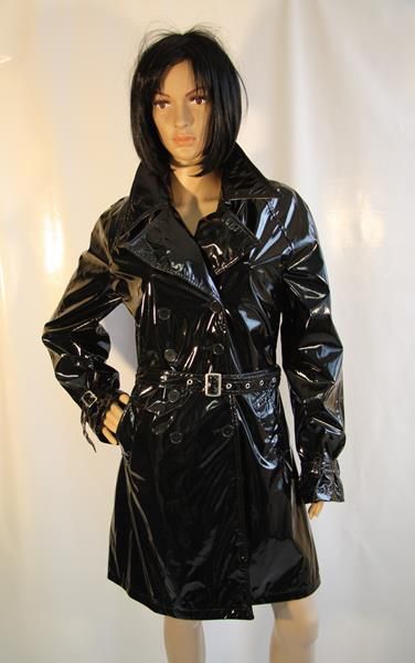 Lack-Jacke Vivien-Caron schwarz Gr. 44