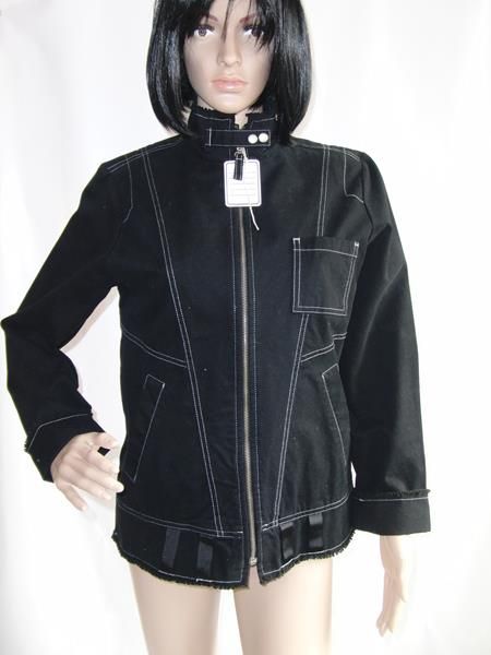 Baumwolljacke in Schwarz Baumwolle Gr.S