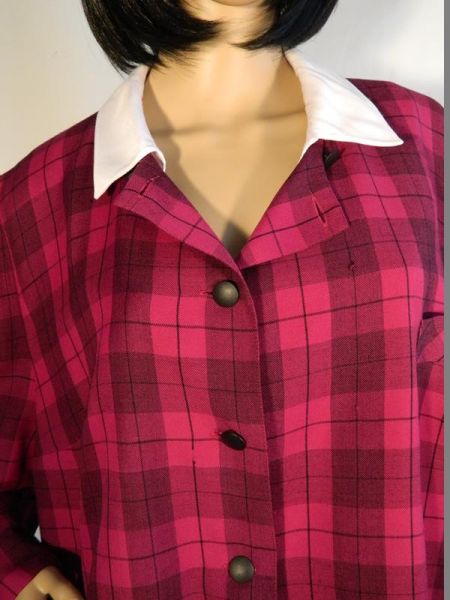 Bluse Lila kariert Gr. 48