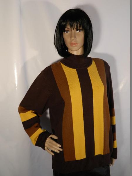 Pullover Gestreift Braun Gr. 44/46